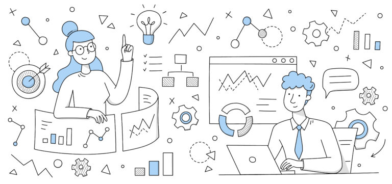 Data analysis business concept