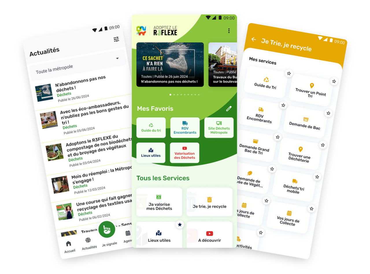 Ecran application aperçu
